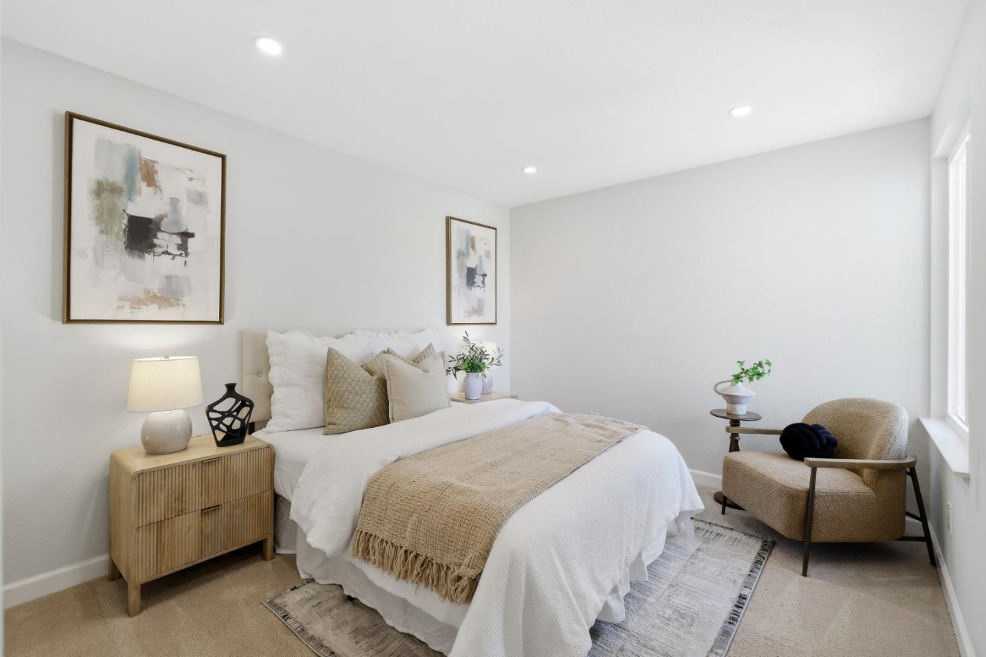2896 Barrington Terrace Fremont, CA 94536 - Photo 30 of 64 a bedroom with a bed and lamp