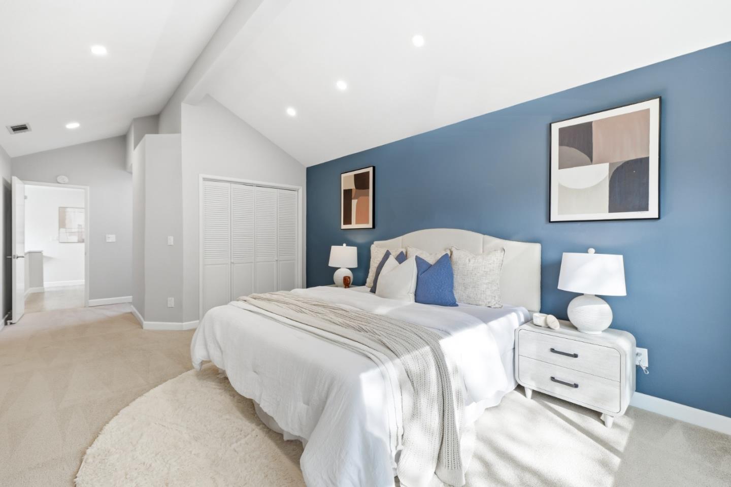 2896 Barrington Terrace Fremont, CA 94536 - Photo 36 of 64 a bedroom with a bed and a lamp