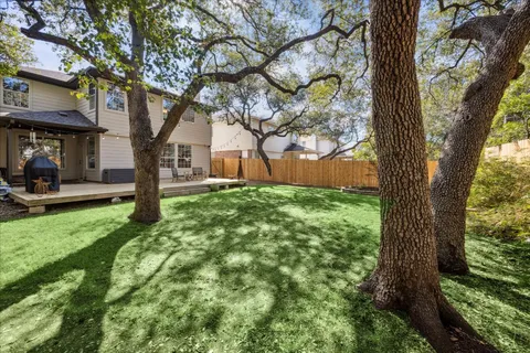 a view of a tree in front of a house