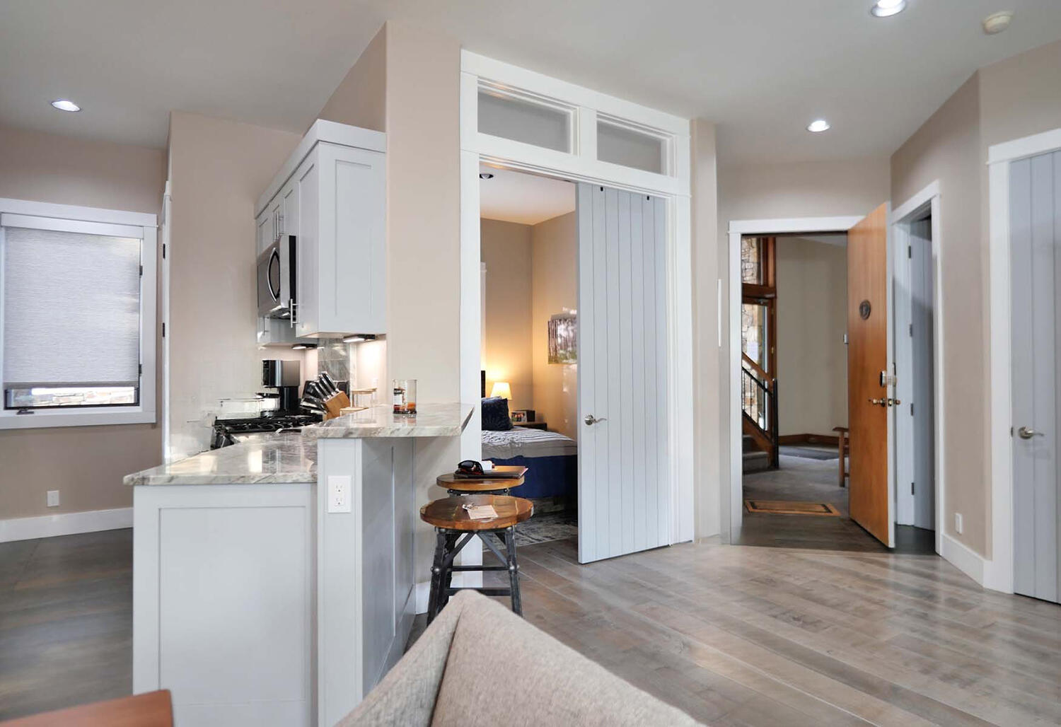 404 Adams Ranch Road, Unit 1201 Mountain Village, CO 81435 - Photo 5 of 47 a kitchen with a refrigerator and a sink
