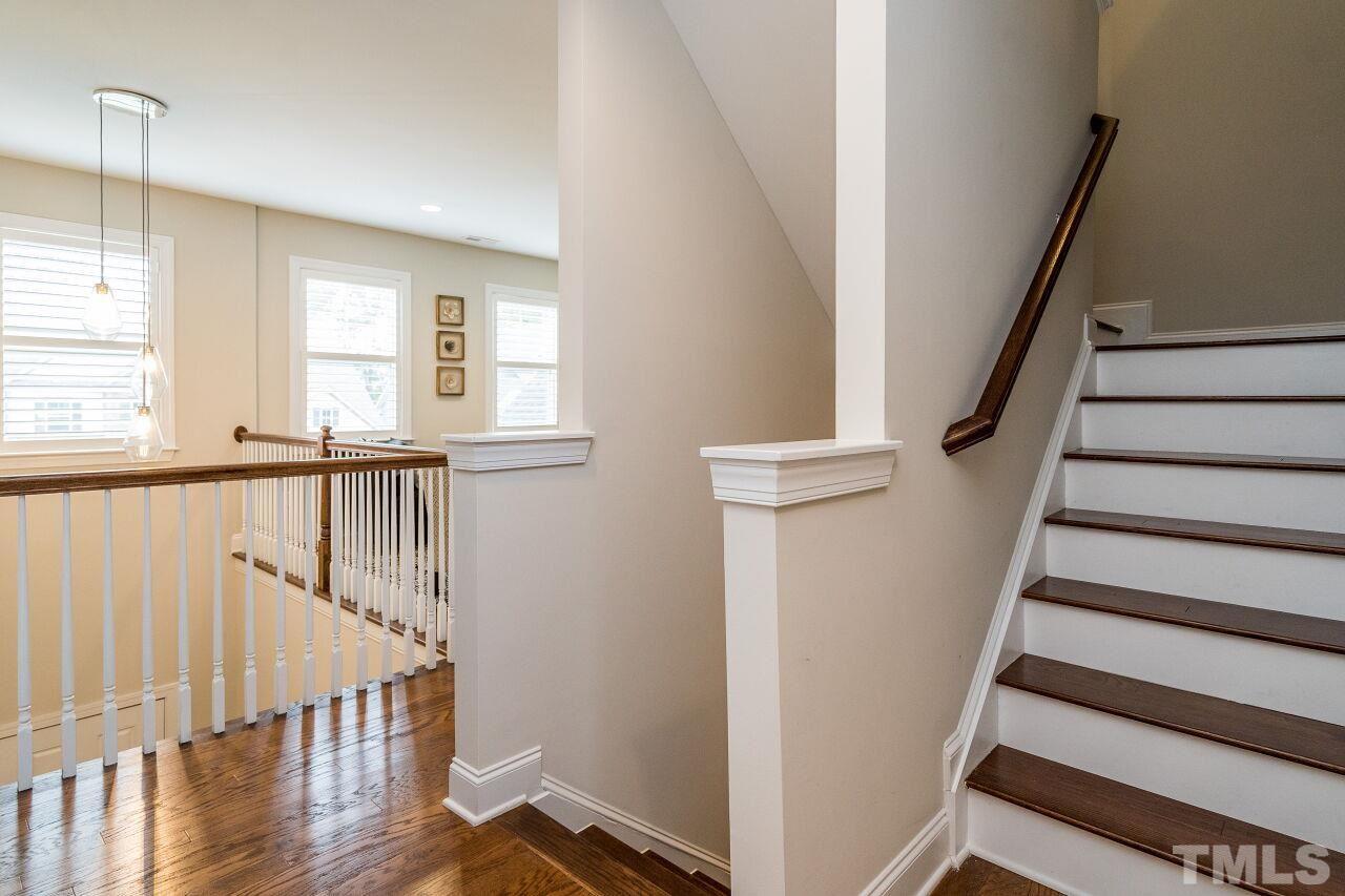 5268 Aleppo Lane Raleigh, NC 27613 - Photo 16 of 30 Hardwood steps throughout this home and landing at the second level.