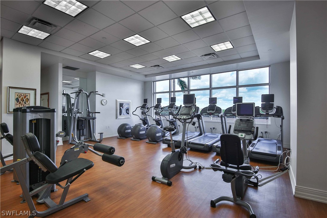 2090 West First Street, Unit 2107 Fort Myers, FL 33901 - Photo 30 of 35 a view of a room with gym equipment
