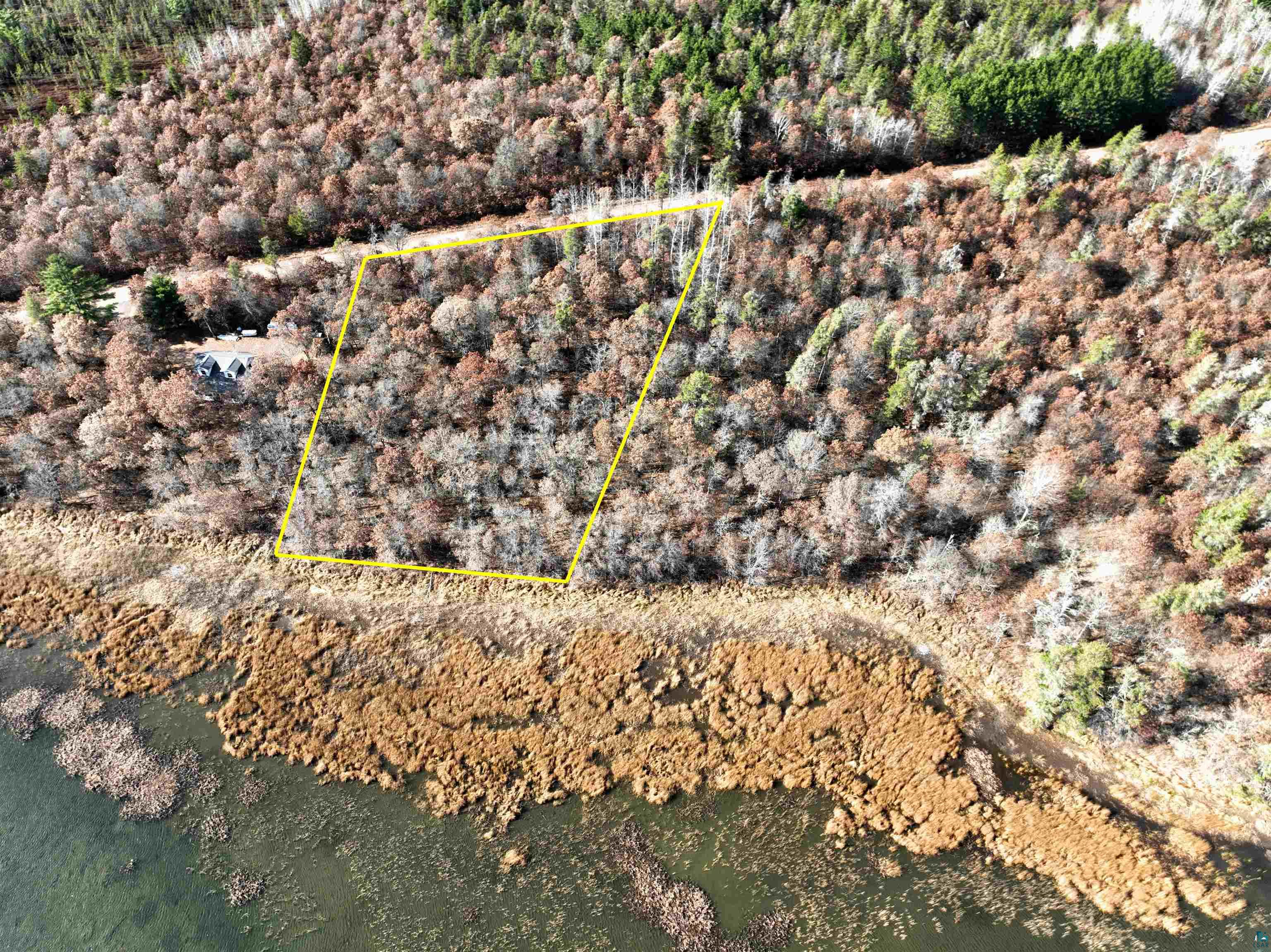 Lot 3 East Wemissem Road Gordon, WI 54838 - Photo 4 of 7 Aerial view featuring a water view