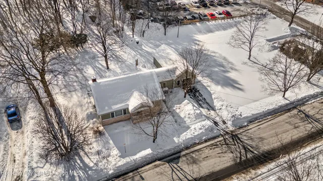 a view of yard and trees