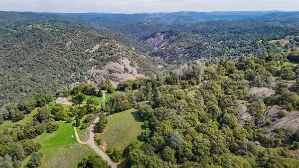 a view of a and mountain