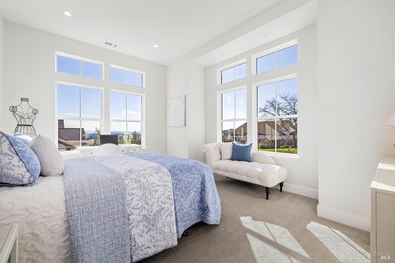 3712 Crown Hill Drive Santa Rosa, CA 95404 - Photo 59 of 71 And here is the final large secondary bedroom located at the front southwest corner of this home. Offering two large sets of windows for plenty of sunshine here.