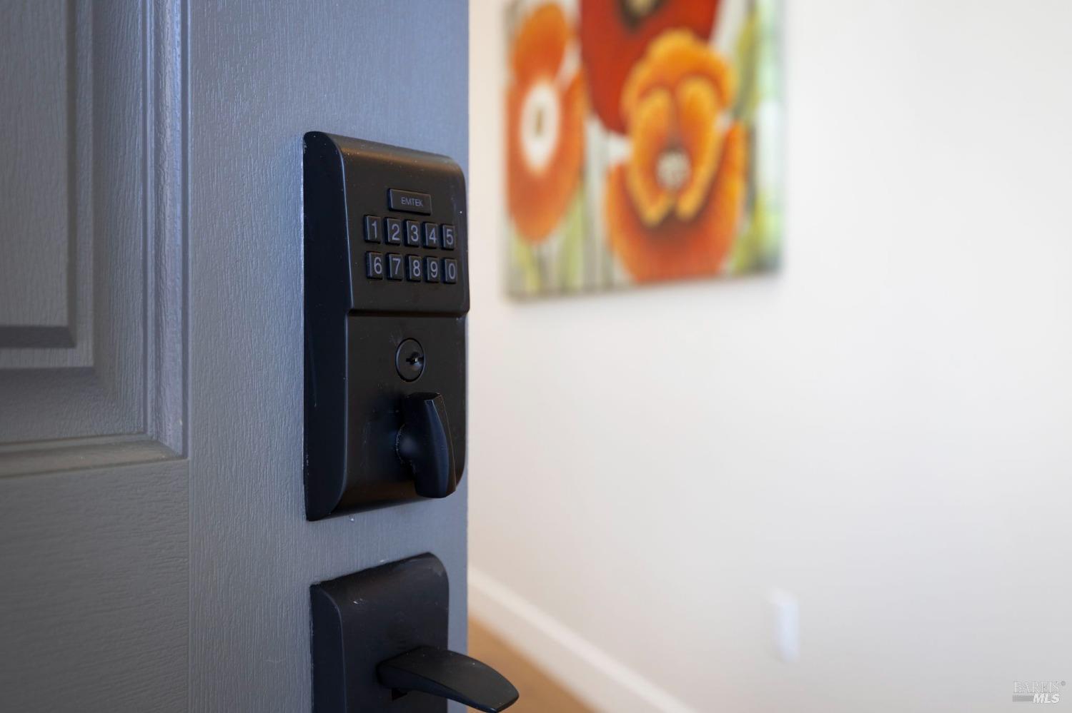 3712 Crown Hill Drive Santa Rosa, CA 95404 - Photo 9 of 71 Once you have purchased this home, you can personalize the front door combination for keyless entry.