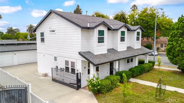 an aerial view of multiple houses