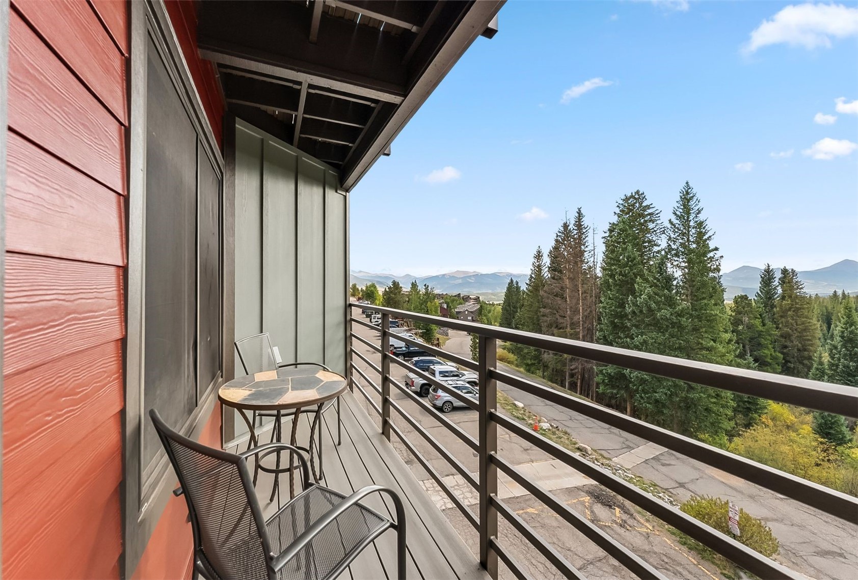 9849 Ryan Gulch Road, Unit 203 Silverthorne, CO 80498 - Photo 4 of 35 Balcony with a mountain view