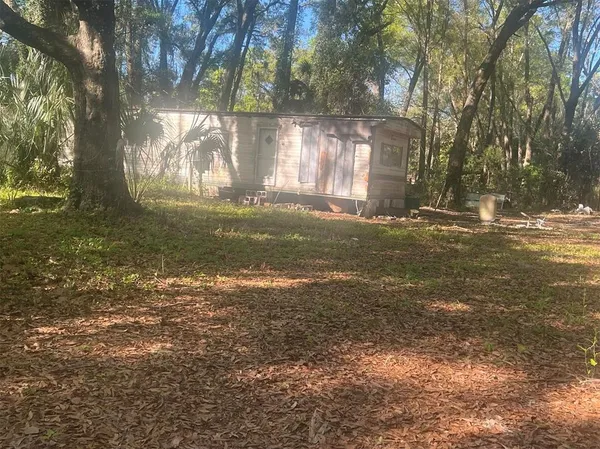 a view of a yard with a trees