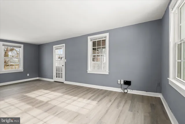 an empty room with a window