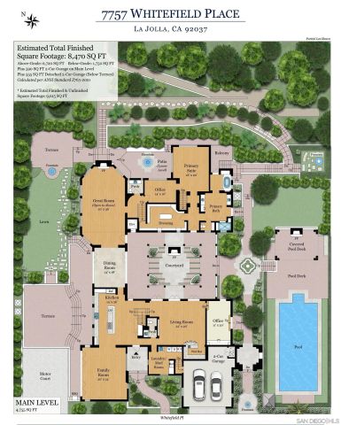 $13,750,000 | 7757 Whitefield Place, La Jolla, CA 92037