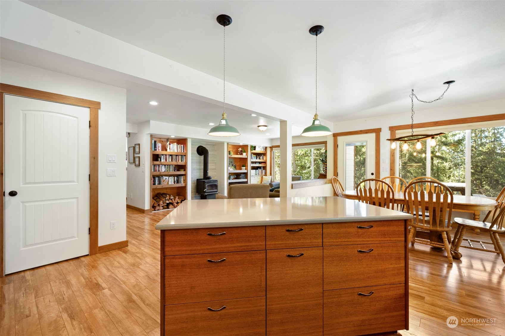3956 Happy Valley Road Sequim, WA 98382 - Photo 12 of 40 a view of a kitchen with granite countertop window and wooden floor