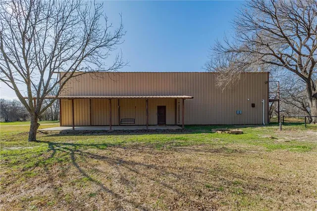 a backyard of a house