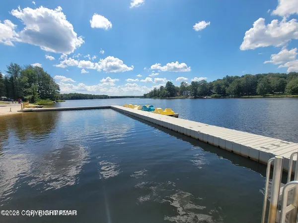 a view of a lake with outdoor space