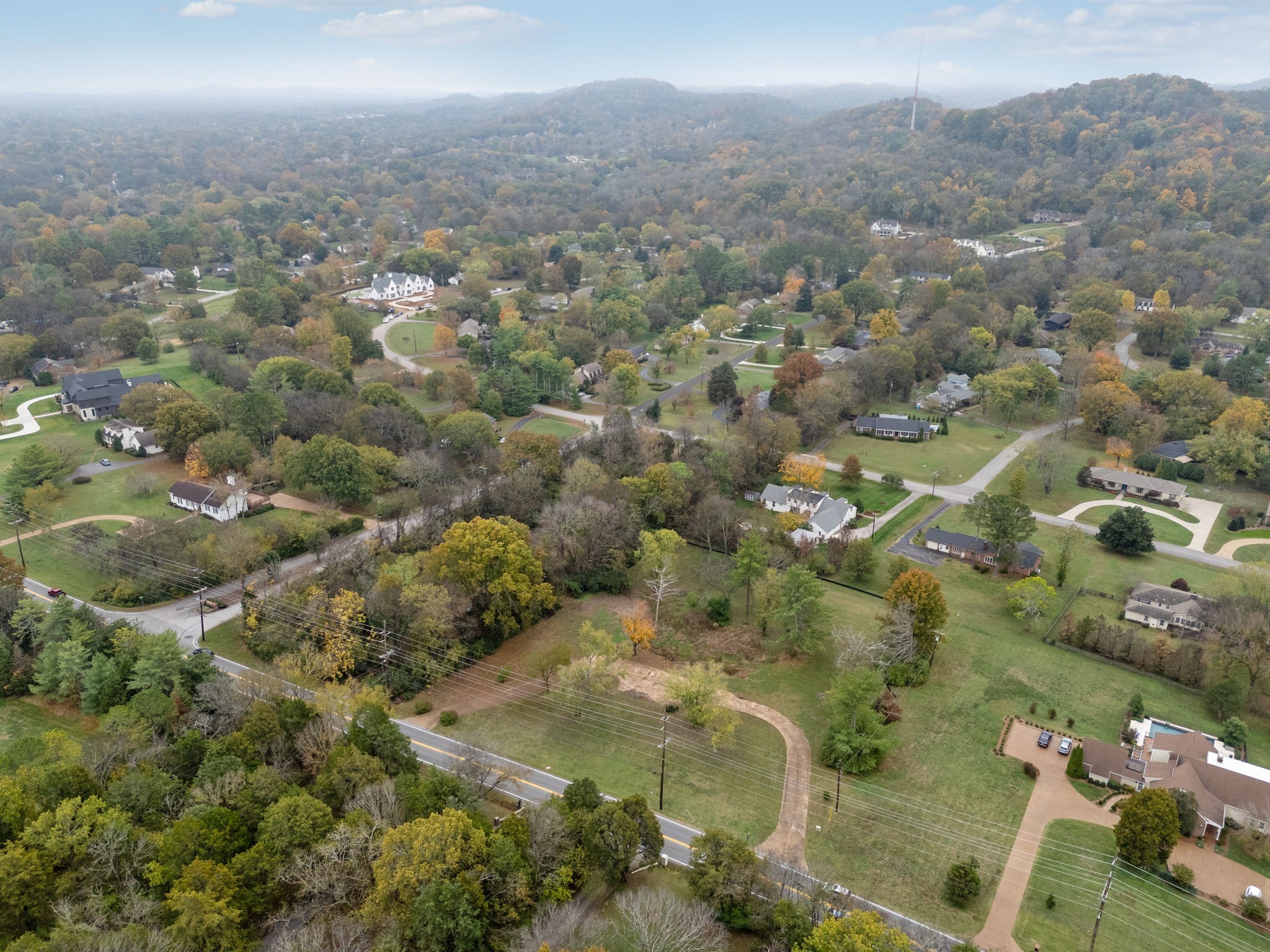 1917 Old Hickory Boulevard Brentwood, TN 37027 - Photo 24 of 49 an aerial view of residential houses with outdoor space