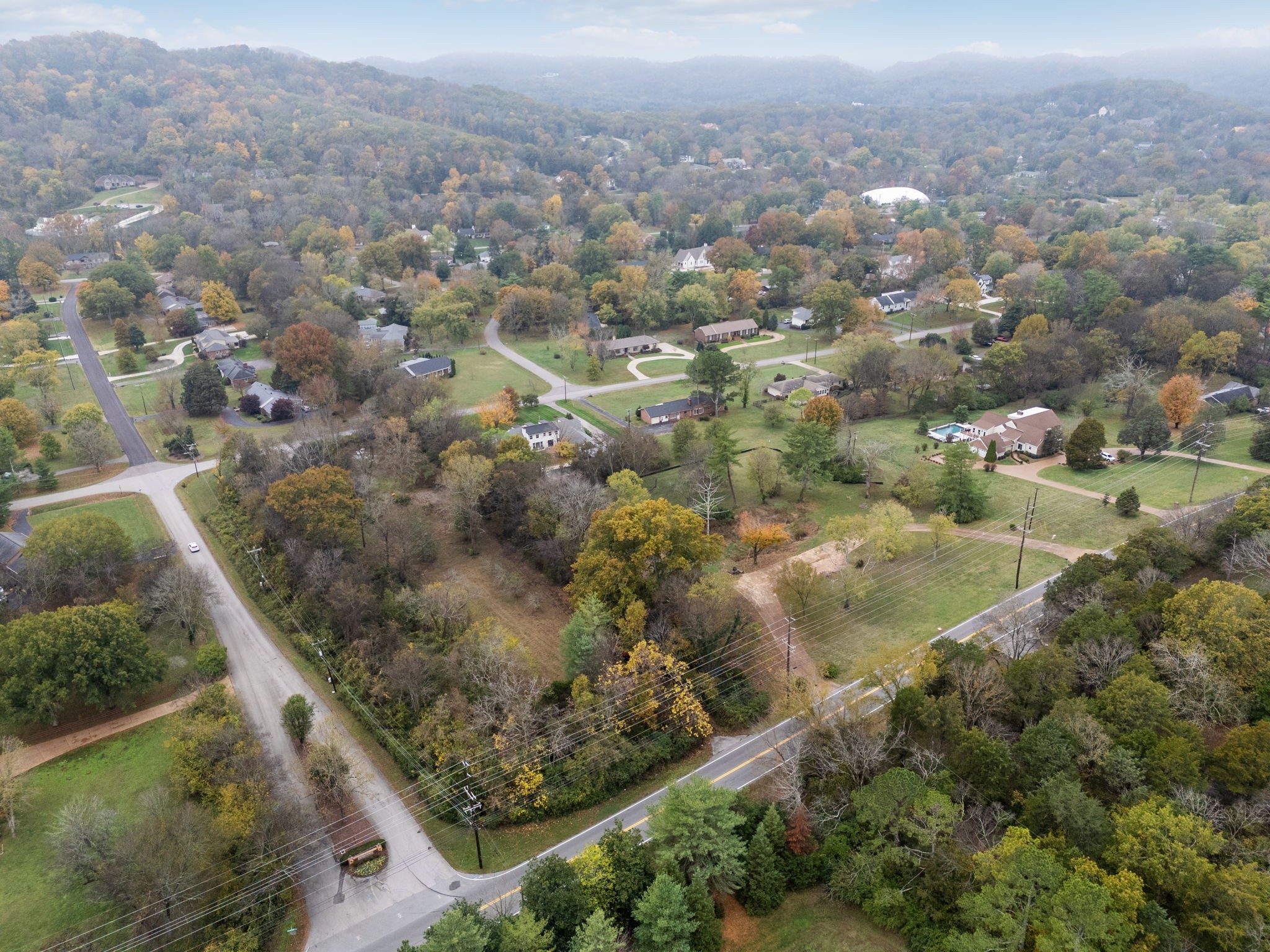1917 Old Hickory Boulevard Brentwood, TN 37027 - Photo 42 of 49 an aerial view of residential houses with outdoor space and trees
