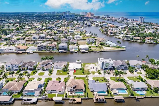 an aerial view of a city
