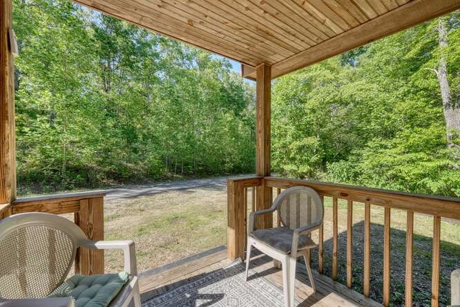 441 Foxfire Road Blairsville, GA 30512 - Photo 15 of 73 a view of a two chairs in the balcony