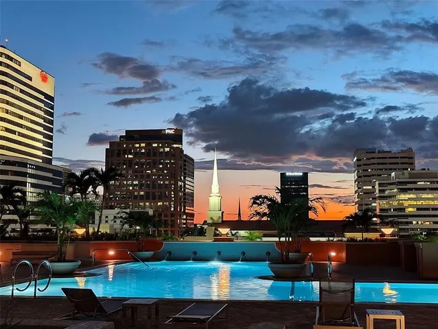 a view of swimming pool with outdoor space