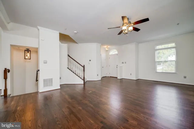 a view of entryway with wooden floor