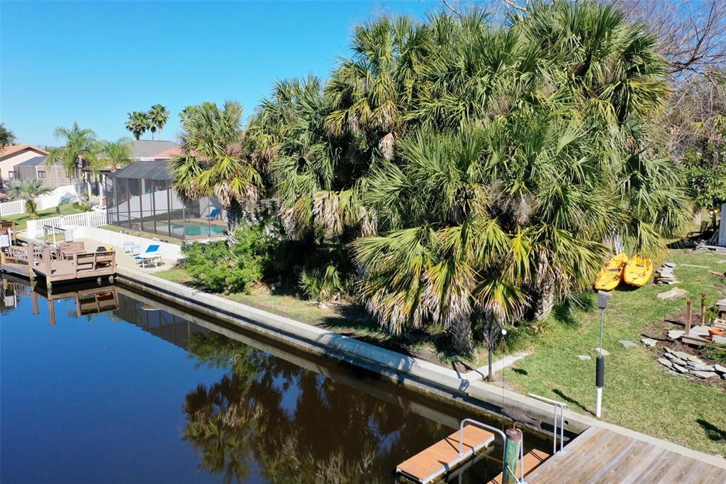 a view of swimming pool from a balcony