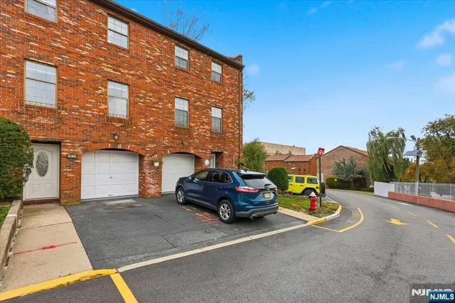 a car parked in front of a building