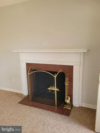 a close view of a fireplace