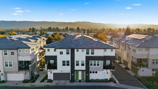 an aerial view of a building