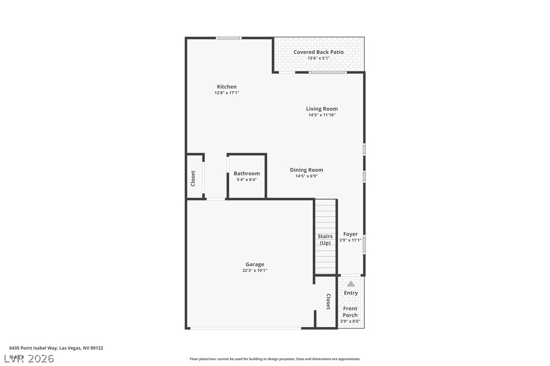 6435 Point Isabel Way Las Vegas, NV 89122 - Photo 55 of 57 A clear floor plan illustrates the spacious ground-floor layout, featuring a generous kitchen and inviting living areas.