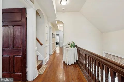 a view of a stairs and an entryway