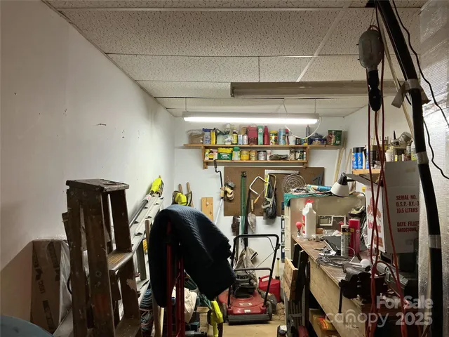 a view of storage and utility room