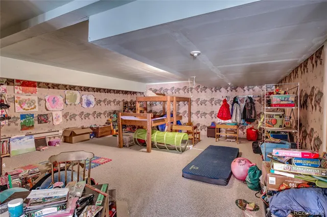 a room with toys and a table