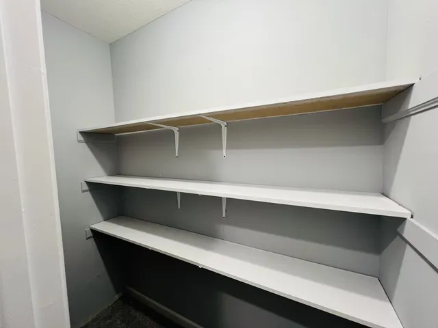 a close view of closet