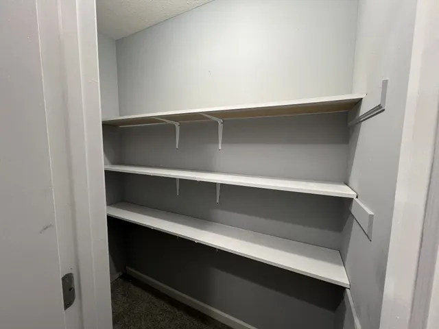 a close view of closet