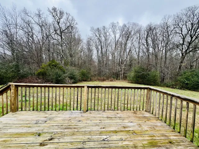 a view of wooden deck