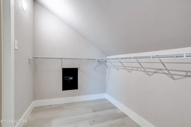 a view of a room with an empty space