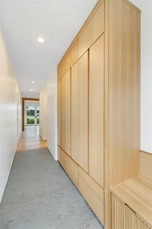 a view of a hallway with window