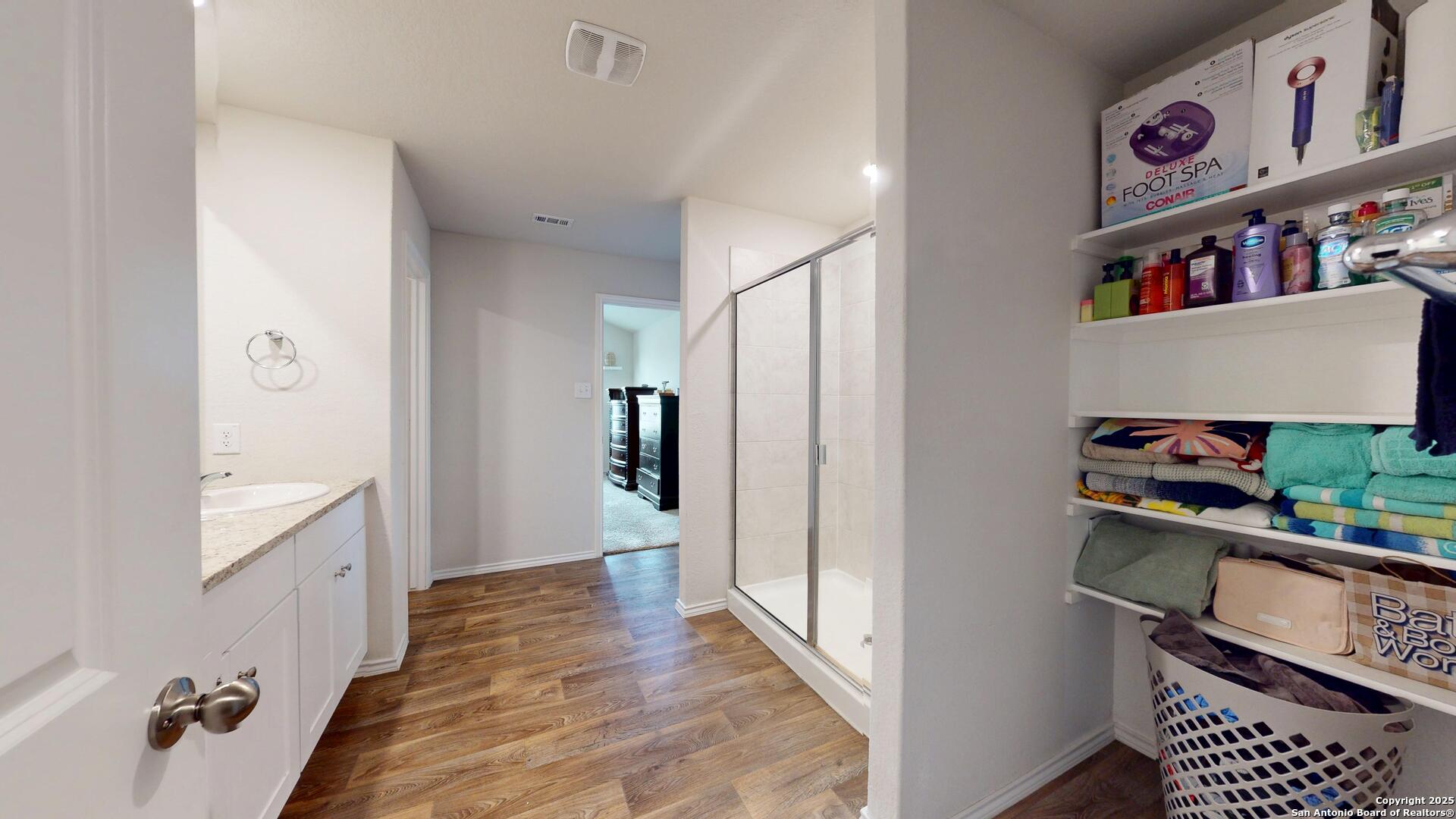 4021 Lilac Path St. Hedwig, TX 78152 - Photo 42 of 49 a view of a hallway with workspace