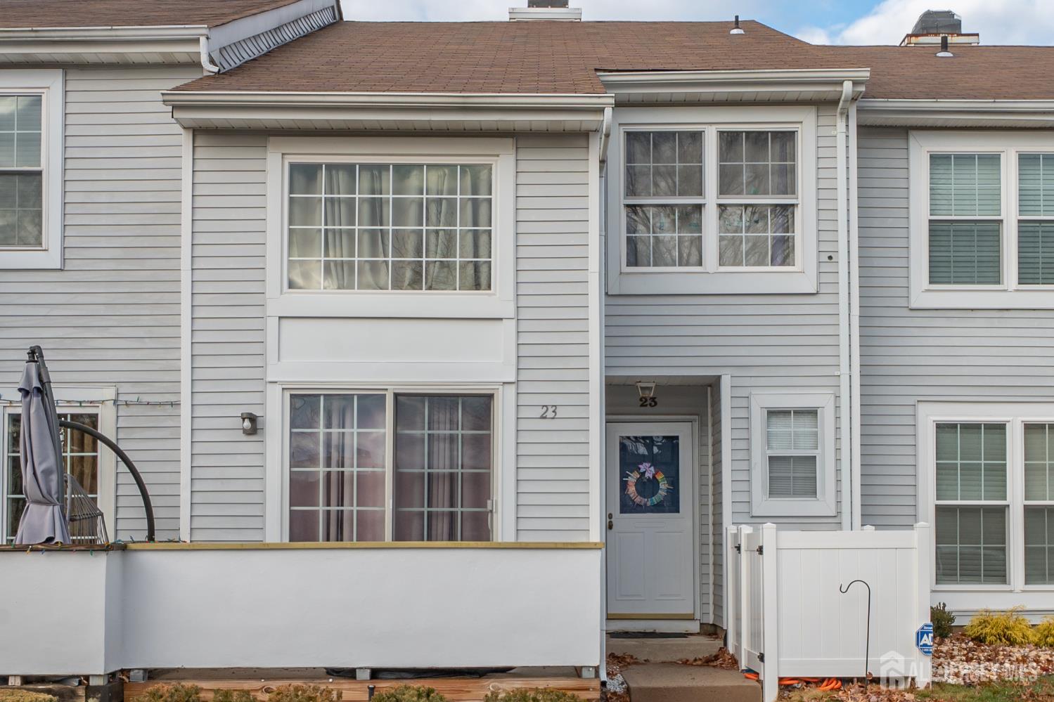 a front view of a house