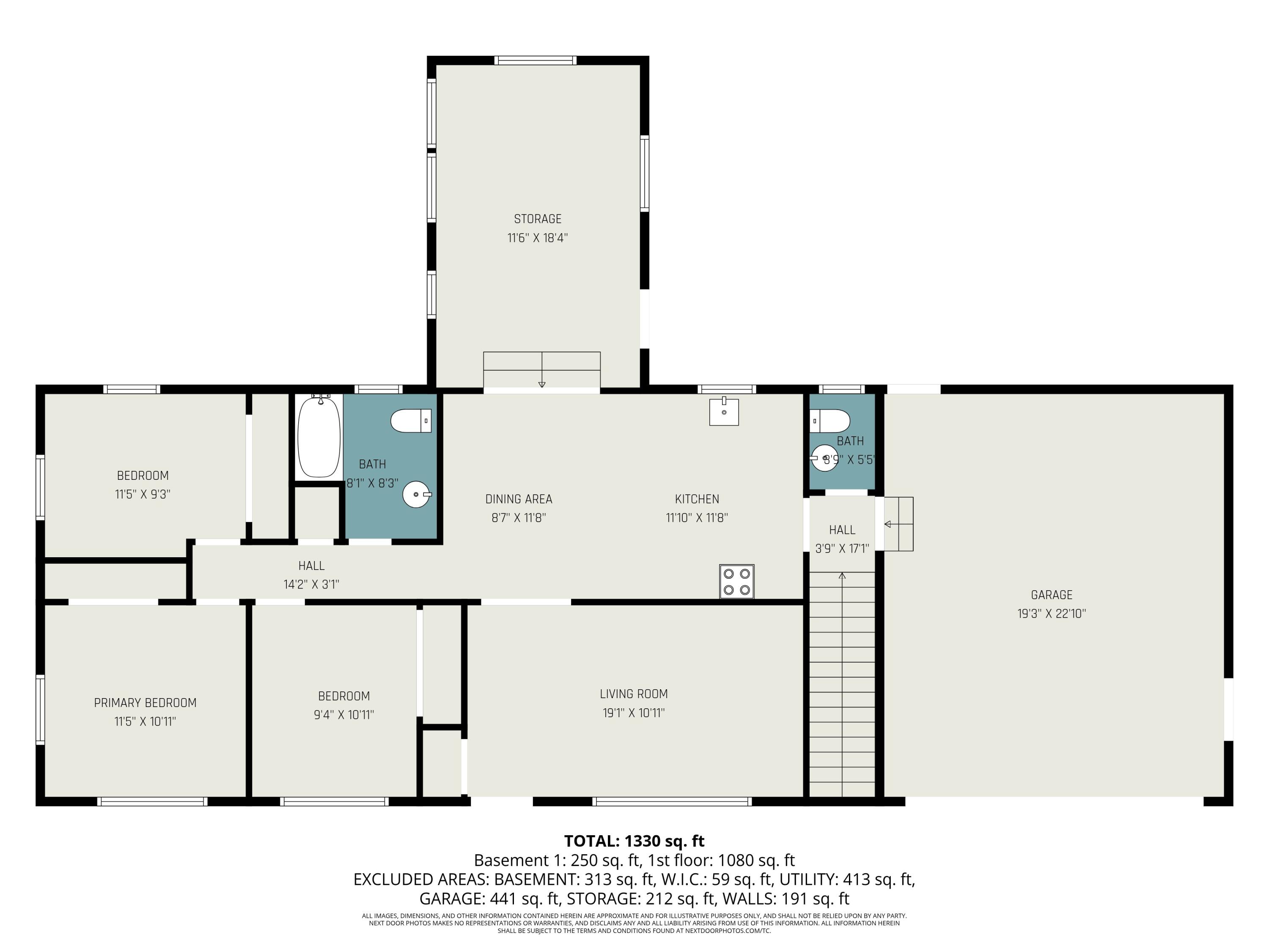 1950 Ora Street Muskegon, MI 49445 - Photo 27 of 28 main_floor_with_sq.ft_166
