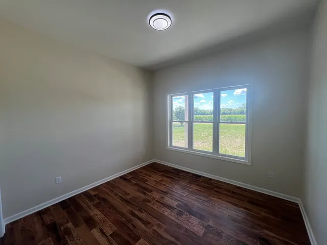 an empty room with a window