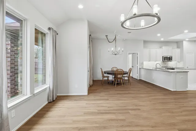 a view of kitchen and sink