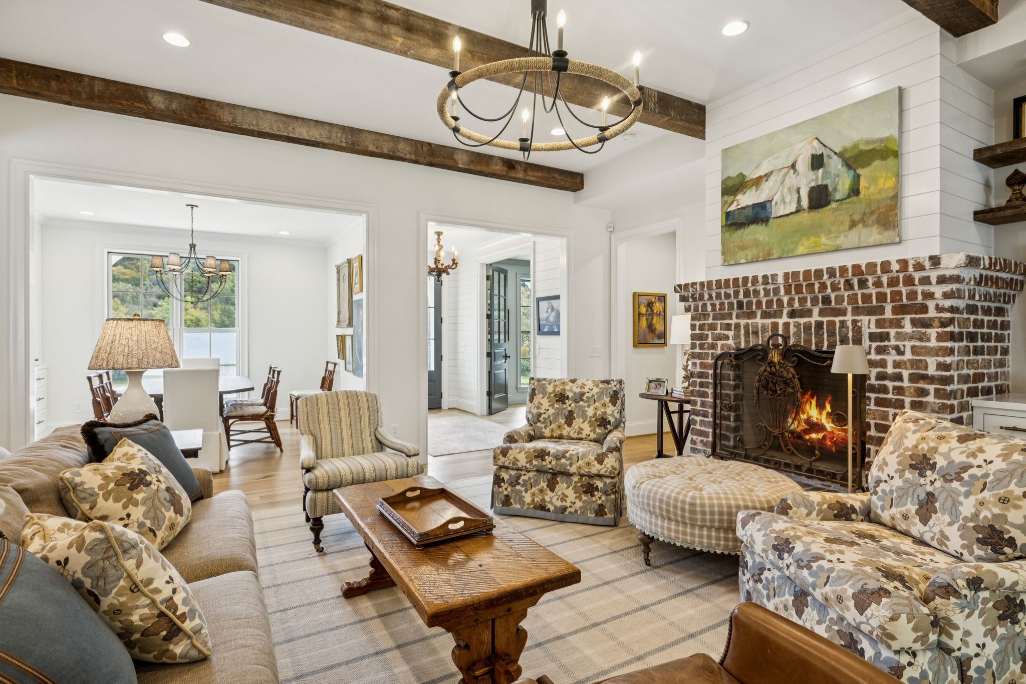 4388 Stenberg Road Whites Creek, TN 37189 - Photo 15 of 61 a living room with furniture a couch and a fireplace