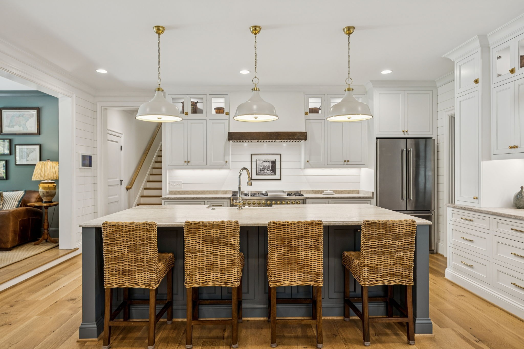 4388 Stenberg Road Whites Creek, TN 37189 - Photo 18 of 61 a kitchen with stainless steel appliances granite countertop a table chairs stove and refrigerator