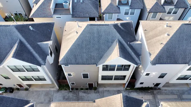 an aerial view of a city