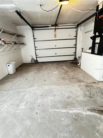 a view of a garage