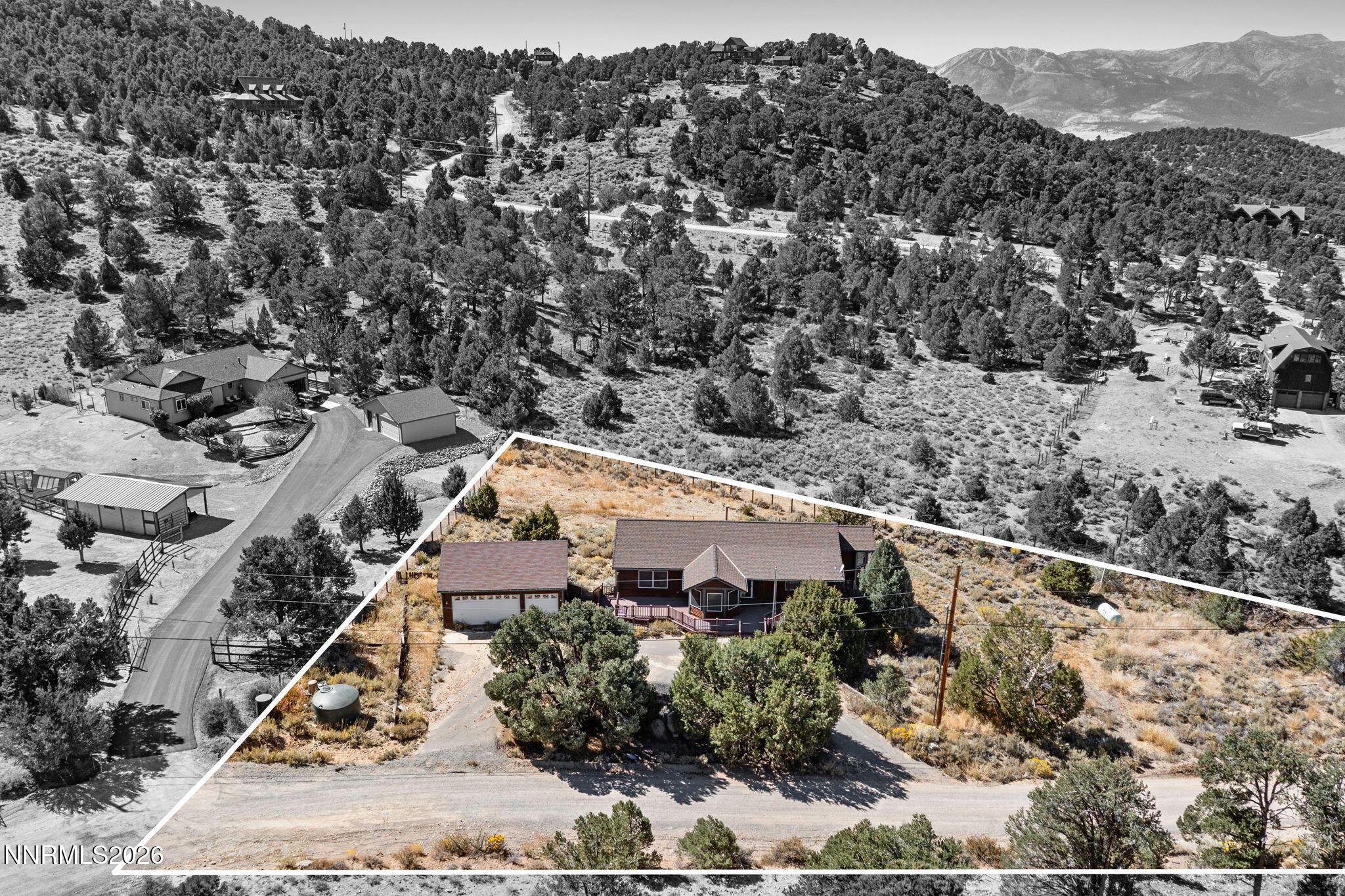 21361 Crestview Road Reno, NV 89521 - Photo 30 of 36 Property Boundary Front Aerial