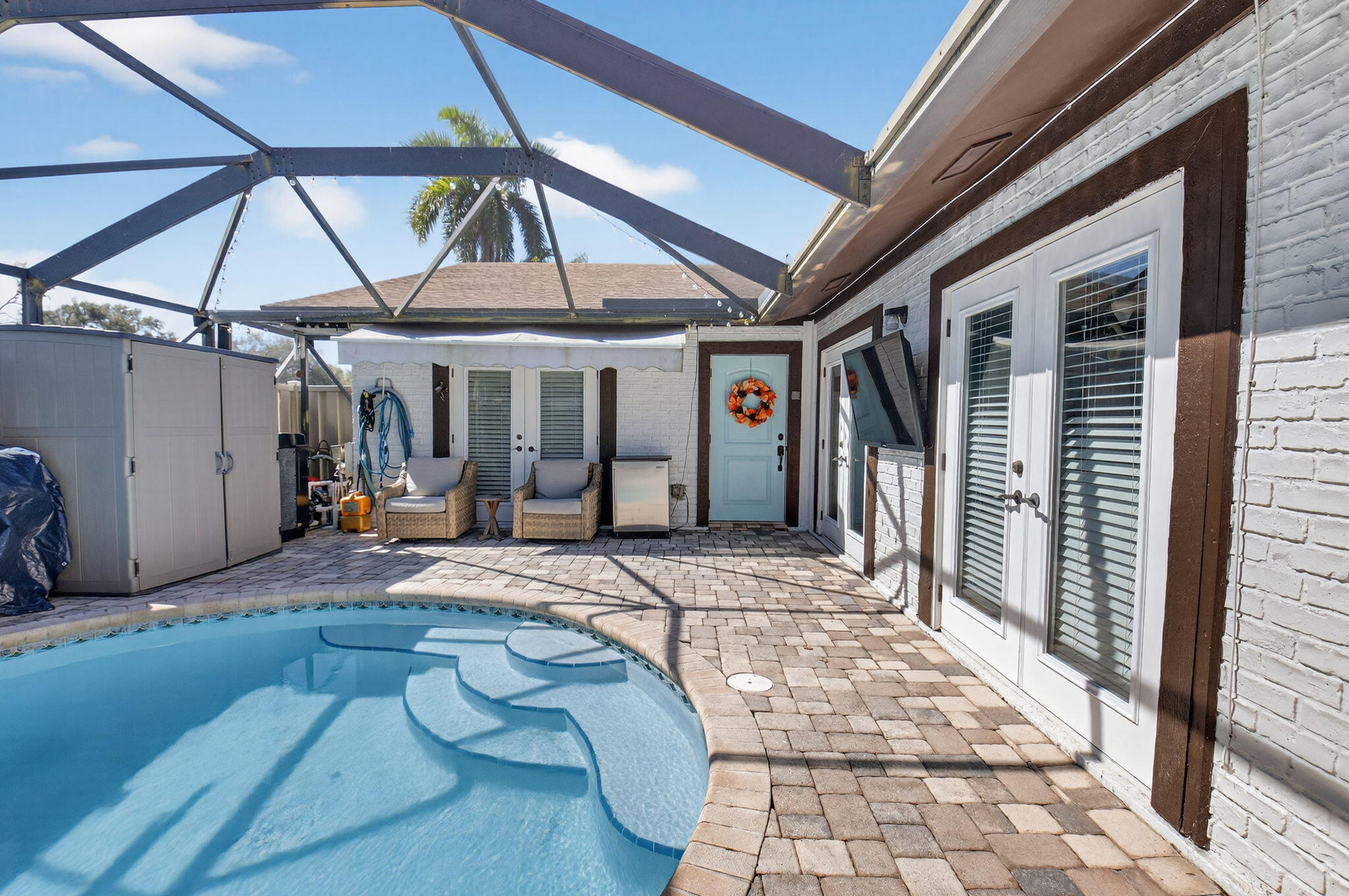 9842 Boca Gardens Trail, Unit C Boca Raton, FL 33496 - Photo 5 of 36 Pool, Patio and Front Door