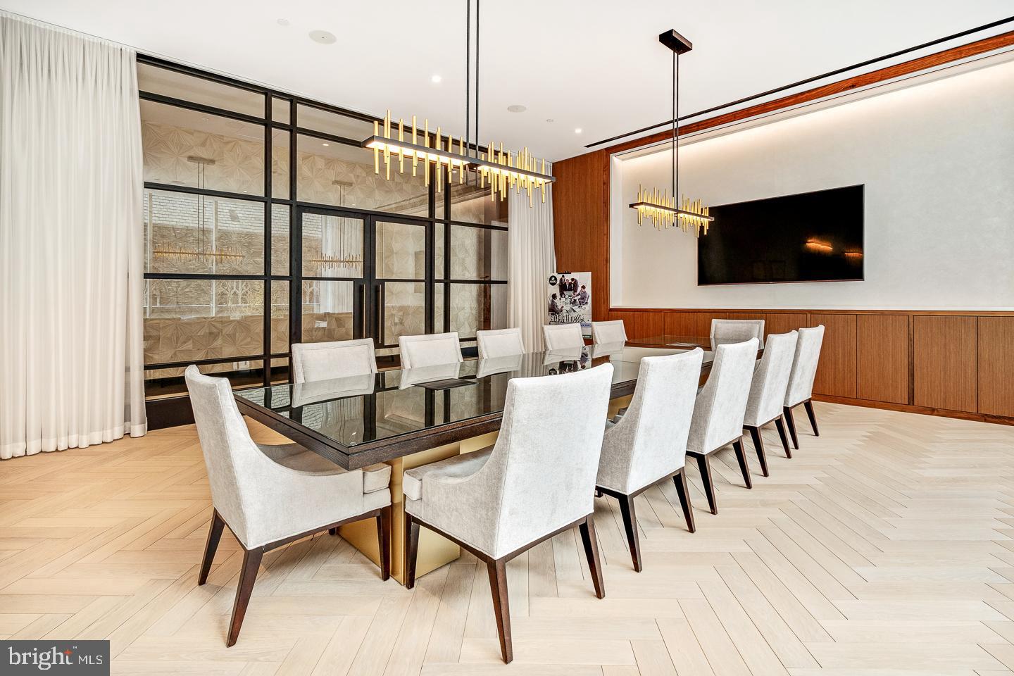 301 South Broad Street, Unit 4001 Philadelphia, PA 19107 - Photo 71 of 84 a dining room with furniture and wooden floor